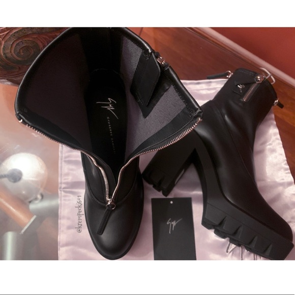 🔥giuseppe zanotti BNIB heeled platform boots 37.5 - Picture 4 of 16